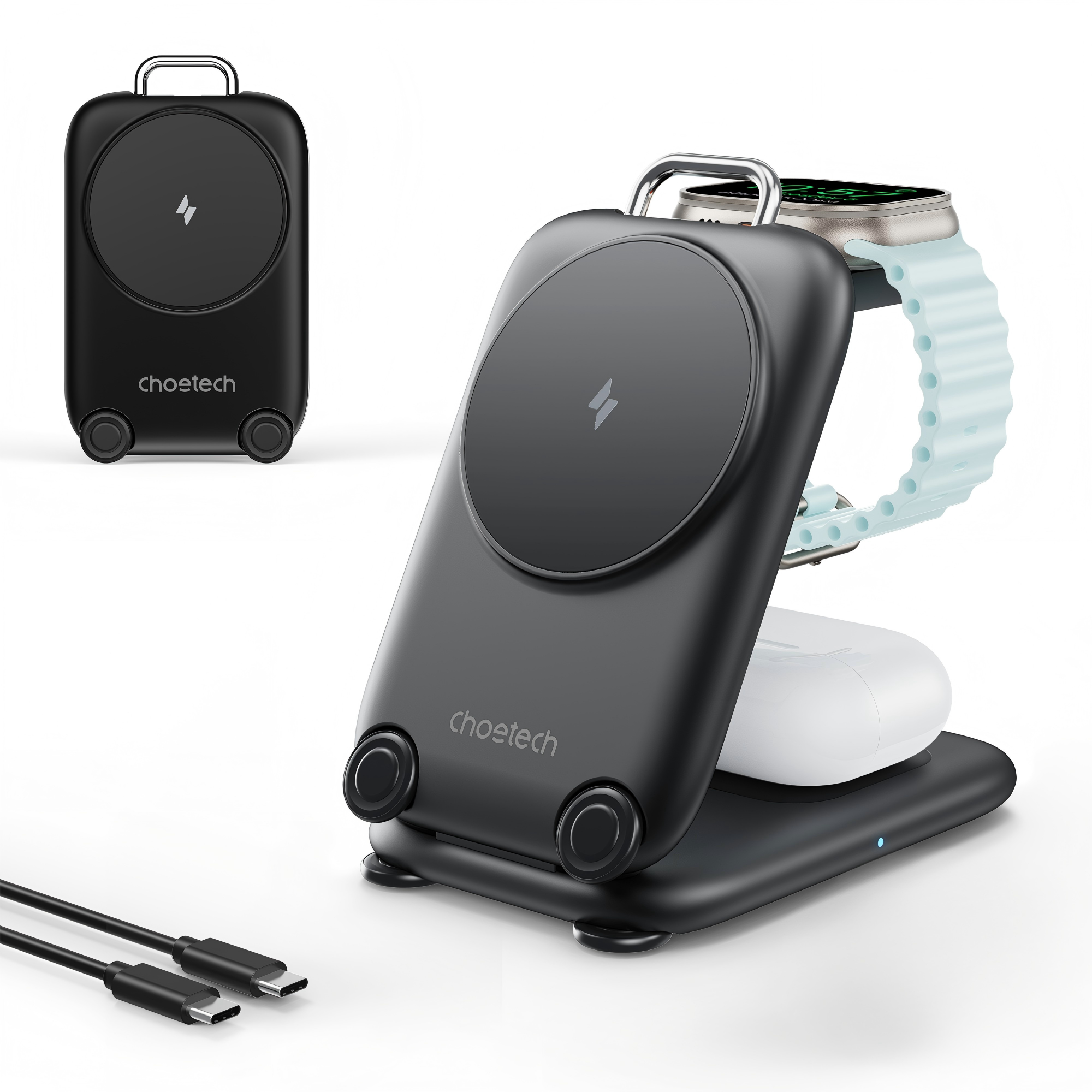 Watch Charging Dock - 3-in-1 Travel Fast Charge Wireless Charging