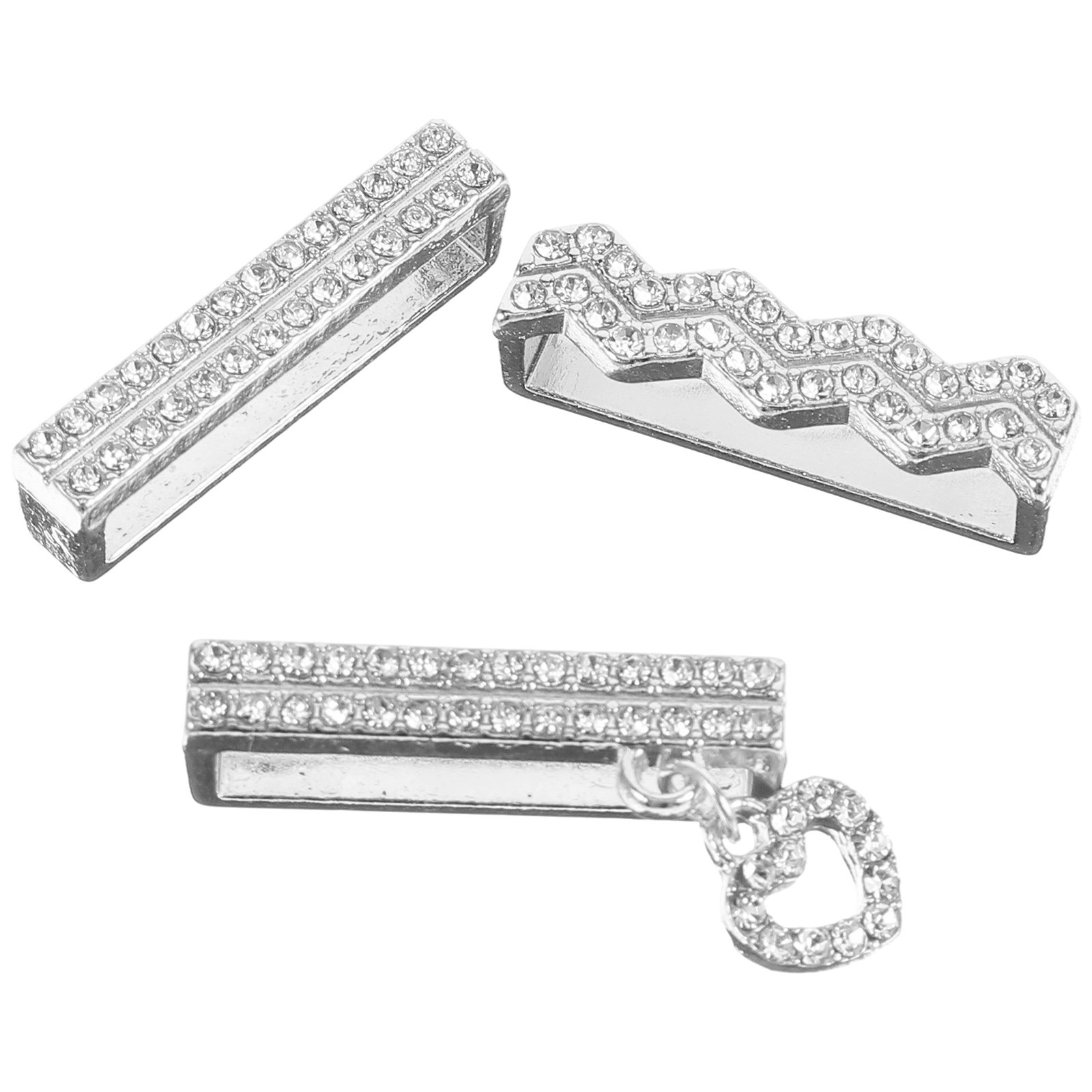 Smartwatch Straps & Accessories - 3Pcs Silicone Watchband Charms Premium Metal