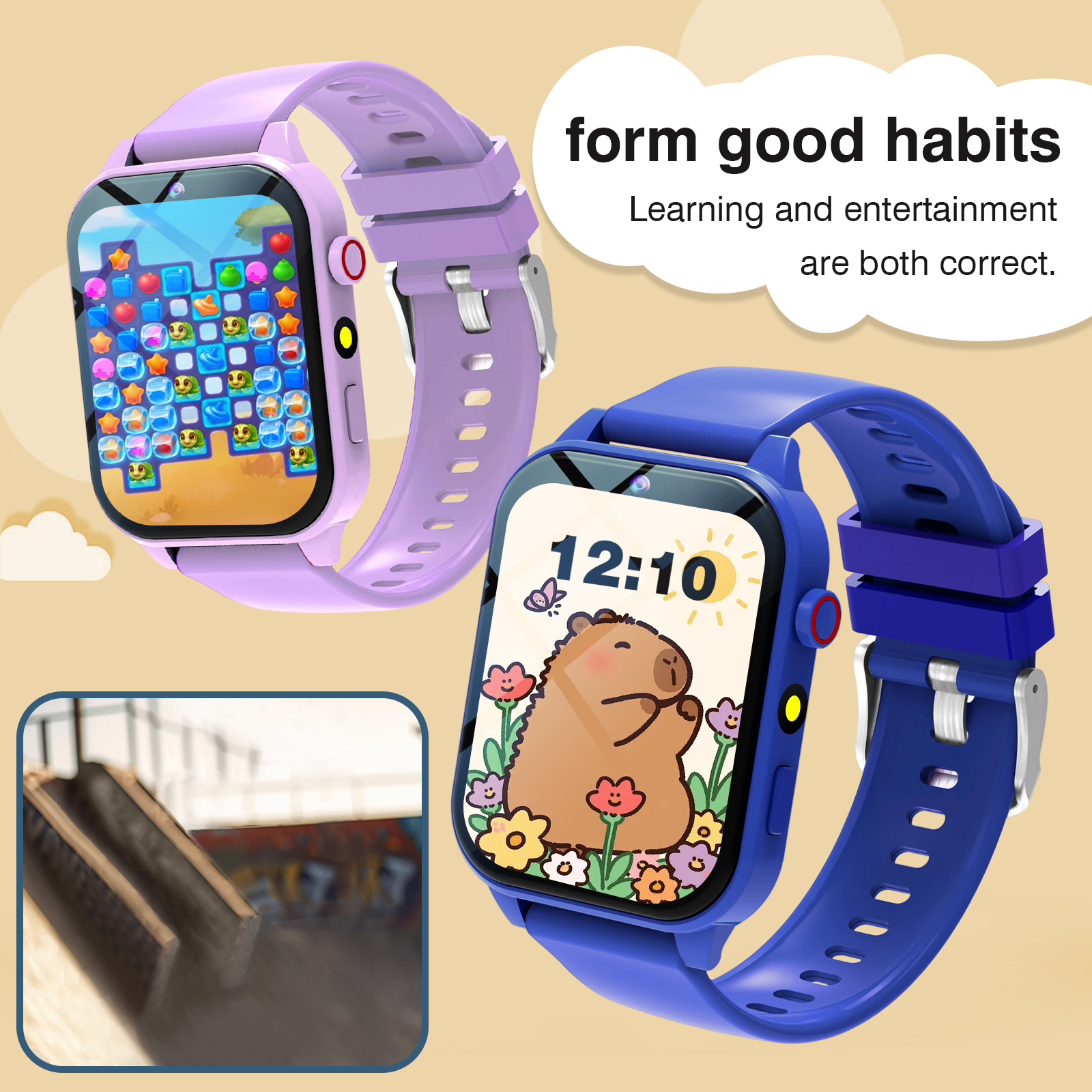 Smartwatch Touch - Kids′s Smart Watch 18 Games Camera