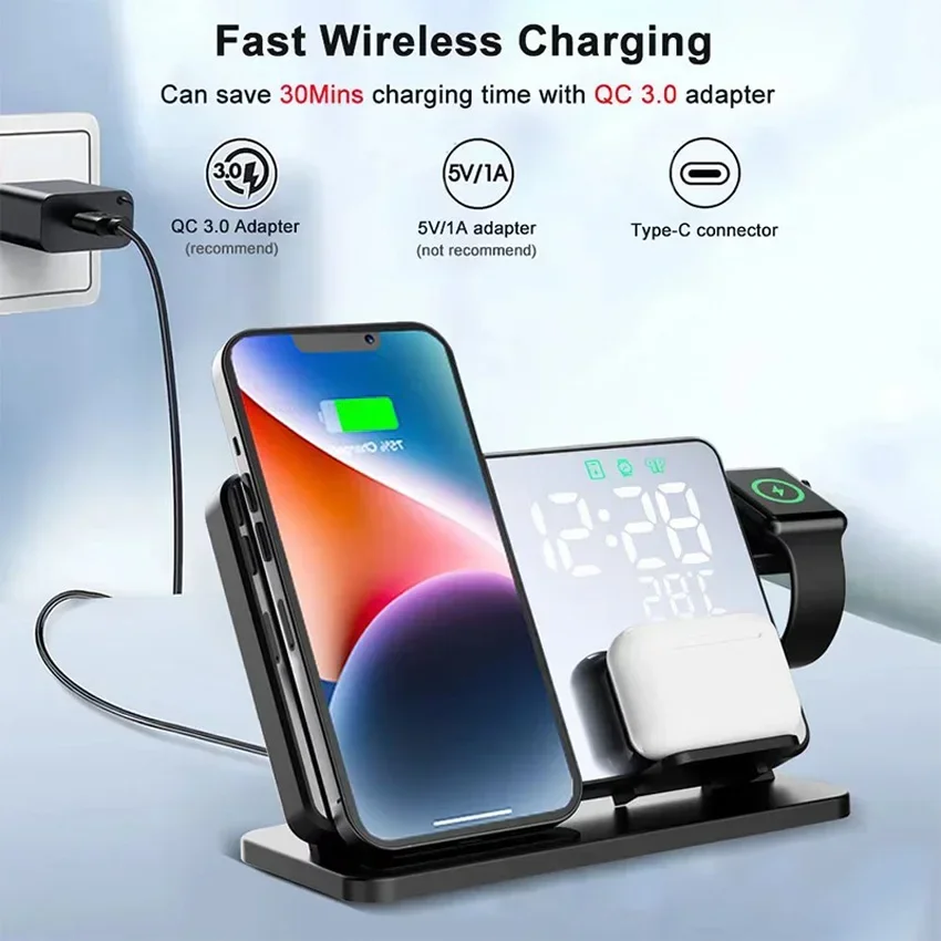Wireless Charger Alarm Clock S - Smartwatch Ac incelemesi ve fiyatı