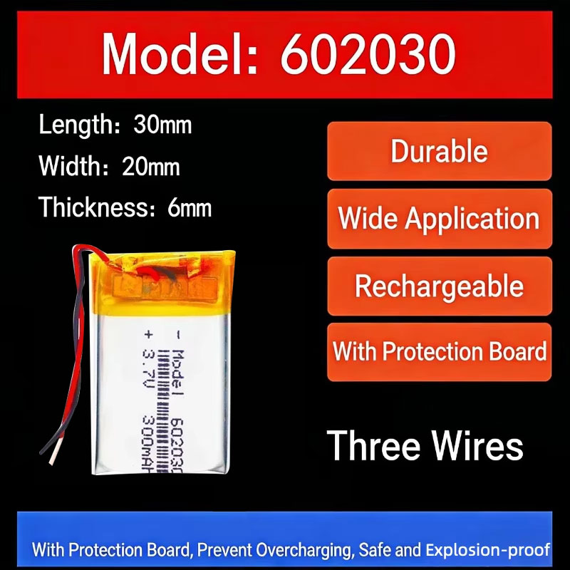 3.7V 300mAh 602030 Lithium Bat - Smartwatch Headset incelemesi ve fiyatı