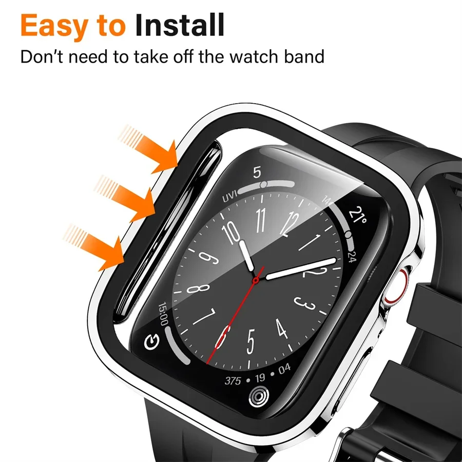 Glass+cover For Apple Watch ca - Smartwatch Watch Accessories For Women incelemesi ve fiyatı