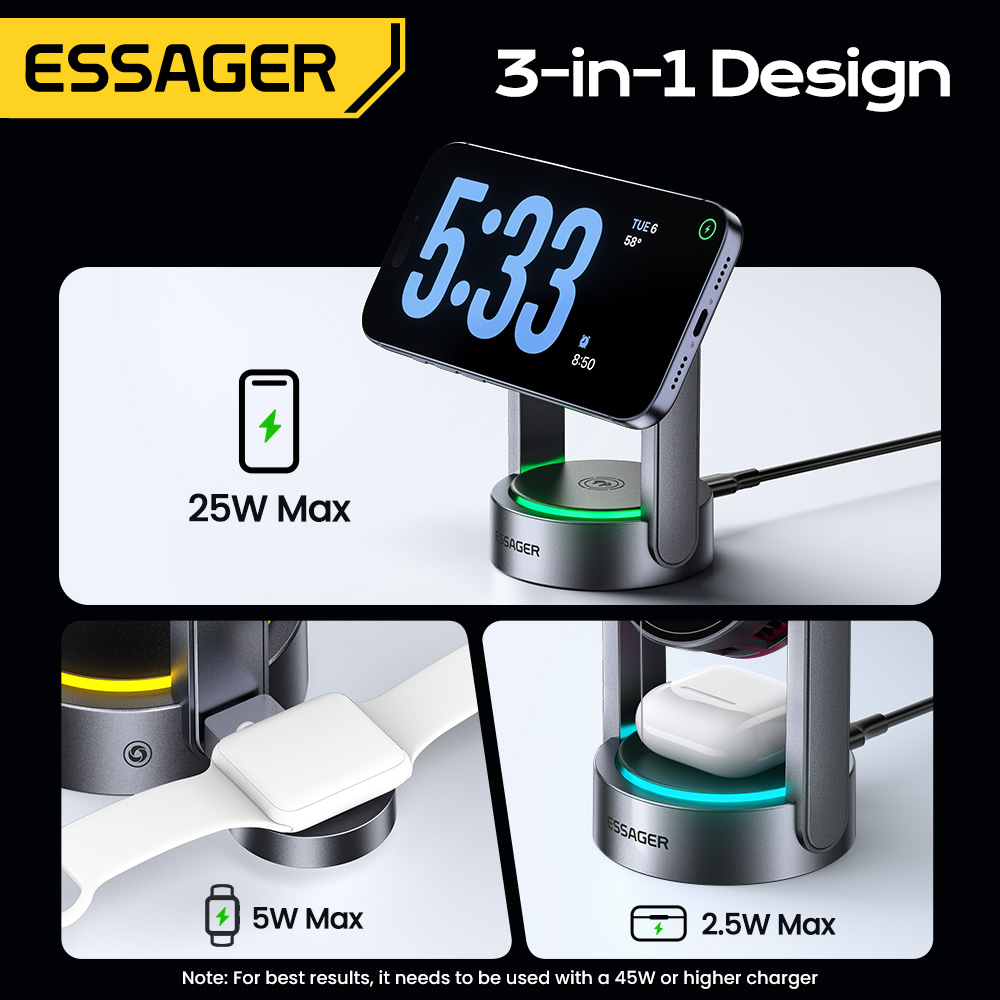 Essager 3 in 1 Magnetic Wirele - Smartwatch Ac incelemesi ve fiyatı