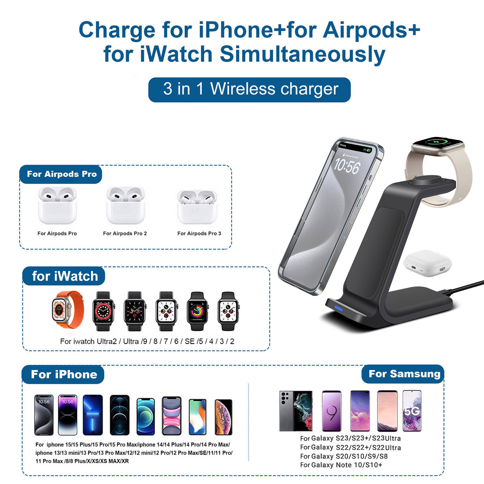 3 in 1 Charging Station for iP - Smartwatch X incelemesi ve fiyatı