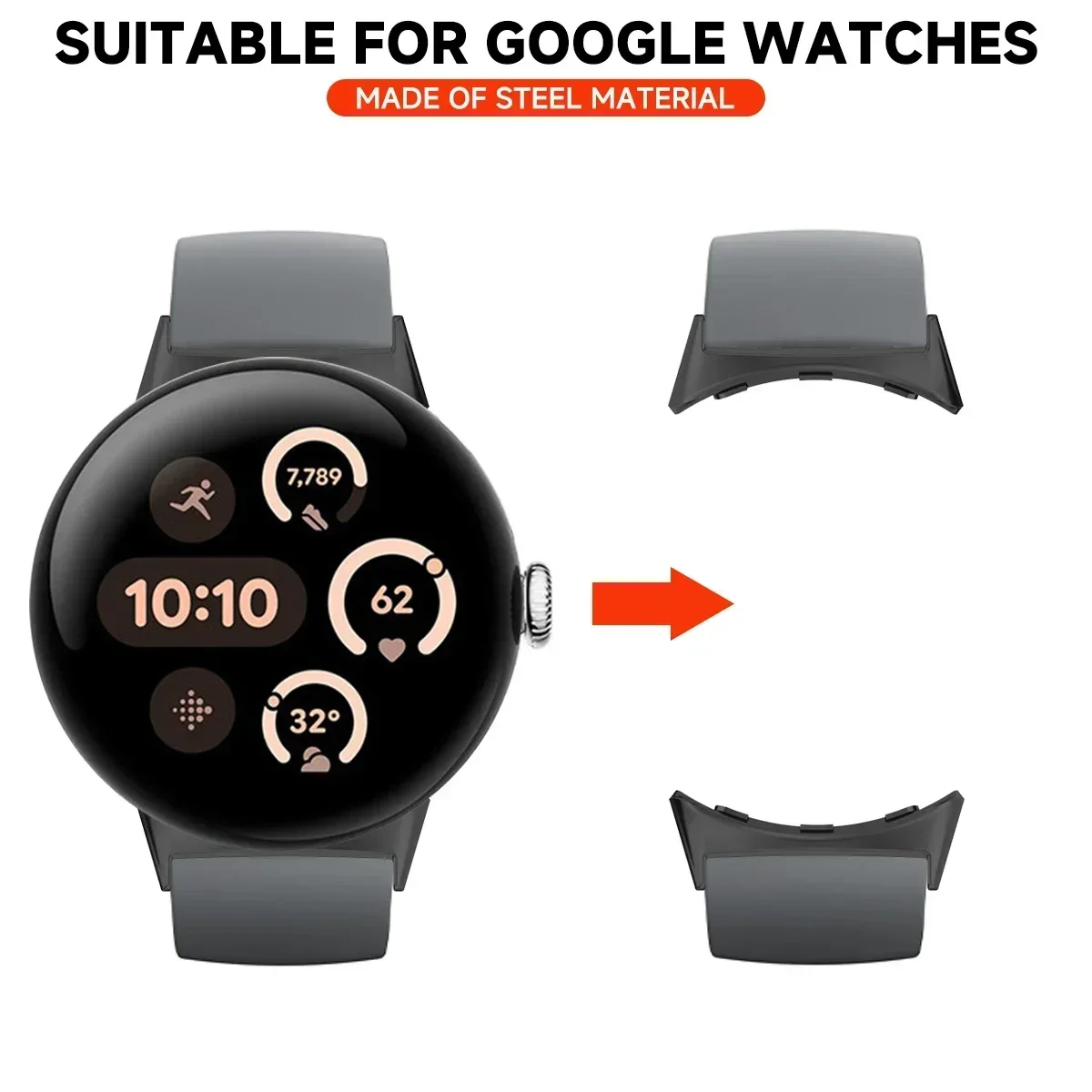 2pcs Watch Strap Connector Ada - Smartwatch Straps & Accessories incelemesi ve fiyatı