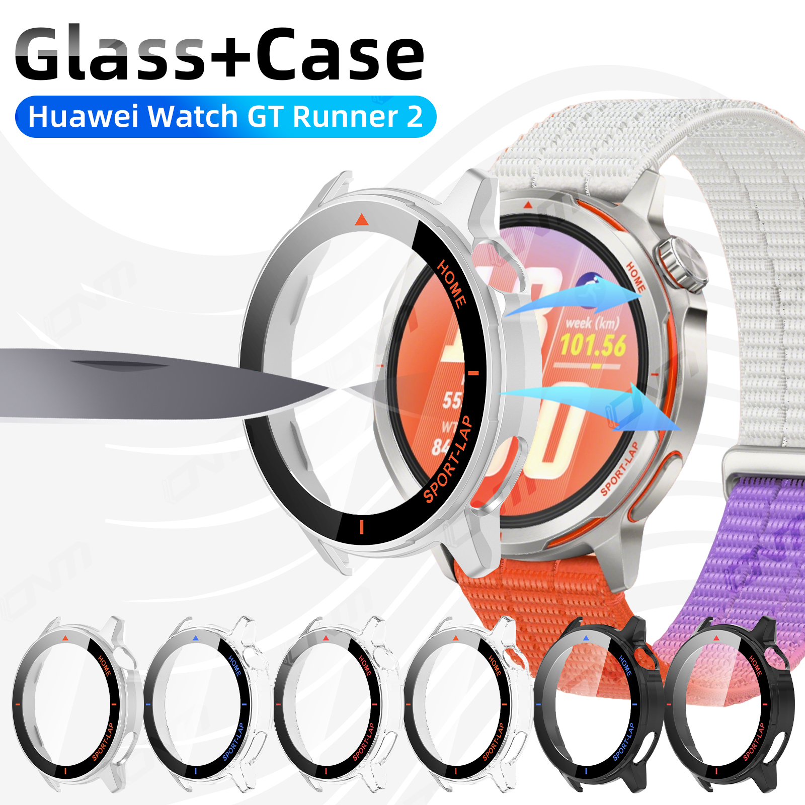 PC Case+Tempered Glass For Hua - Titan Smartwatch Accessories incelemesi ve fiyatı