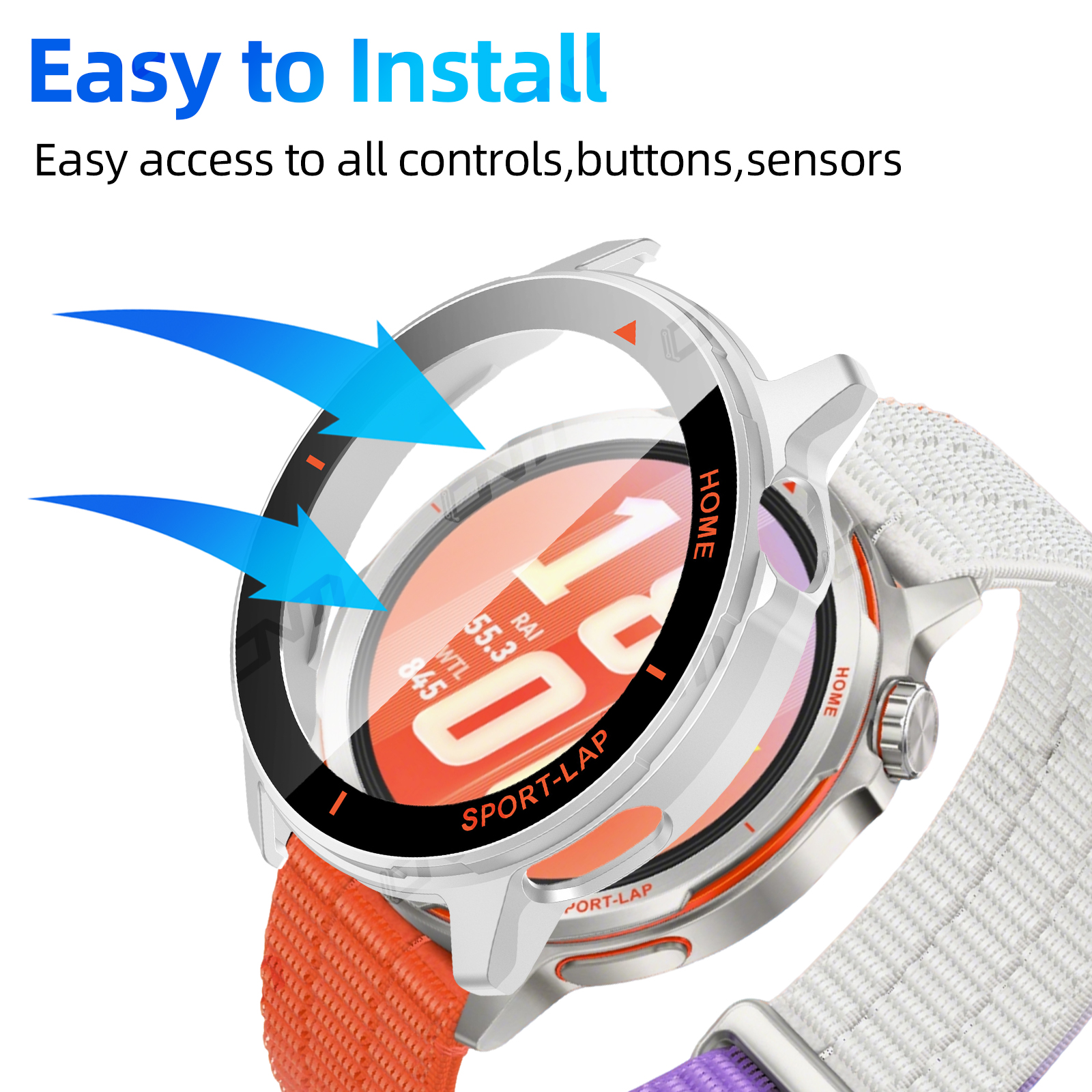 PC Case+Tempered Glass For Hua - Titan Smartwatch Accessories incelemesi ve fiyatı