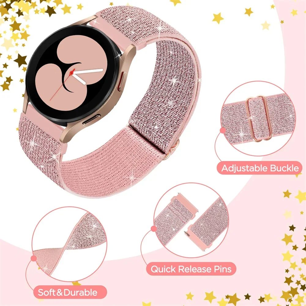 Elastic Shiny strap For Samsun - Titan Smartwatch Accessories incelemesi ve fiyatı