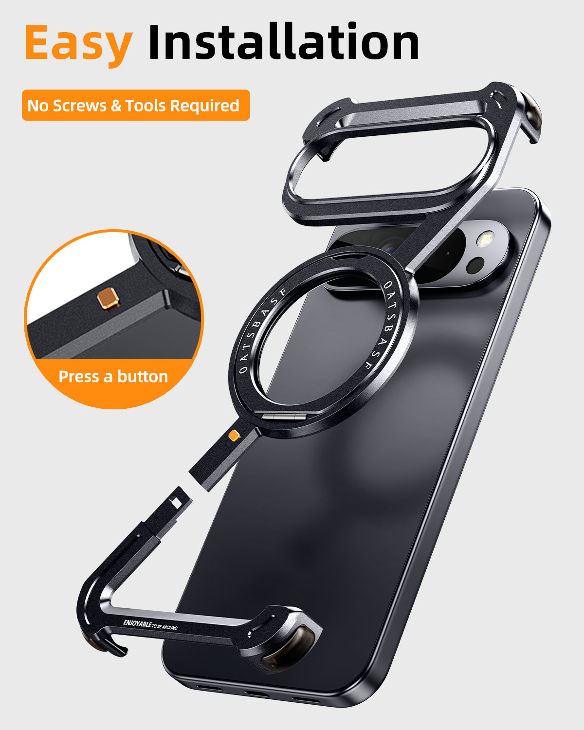Oatsbasf Metal Phone Case for  - Magnetic Charging Stand incelemesi ve fiyatı