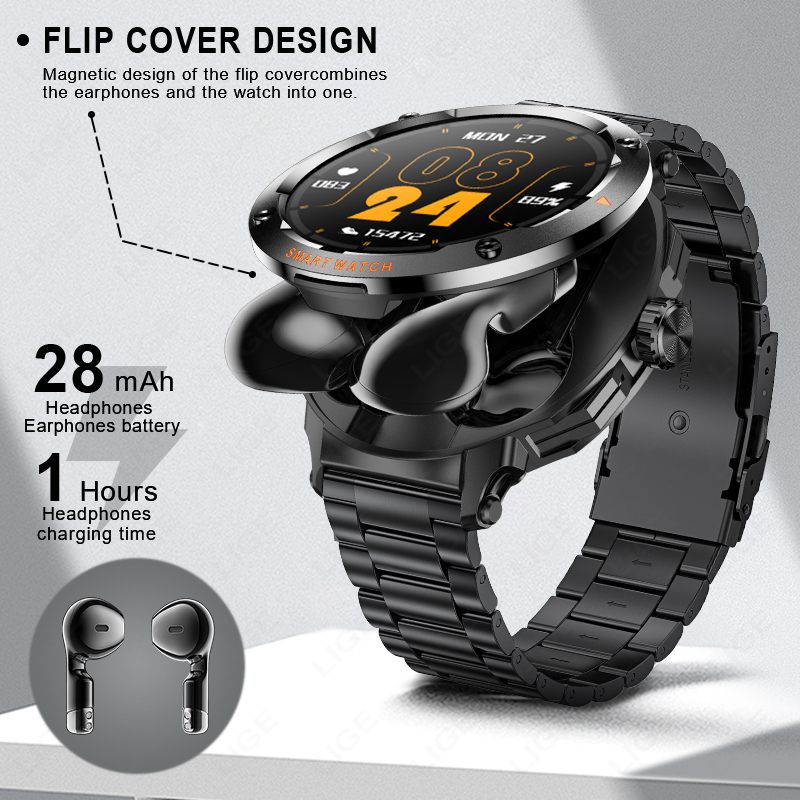 New Men's 2 In 1 Headset Smart - Smartwatch Headset incelemesi ve fiyatı