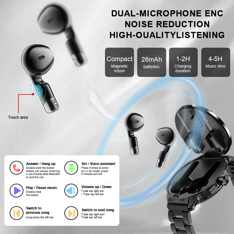 New Men's 2 In 1 Headset Smart - Smartwatch Headset incelemesi ve fiyatı