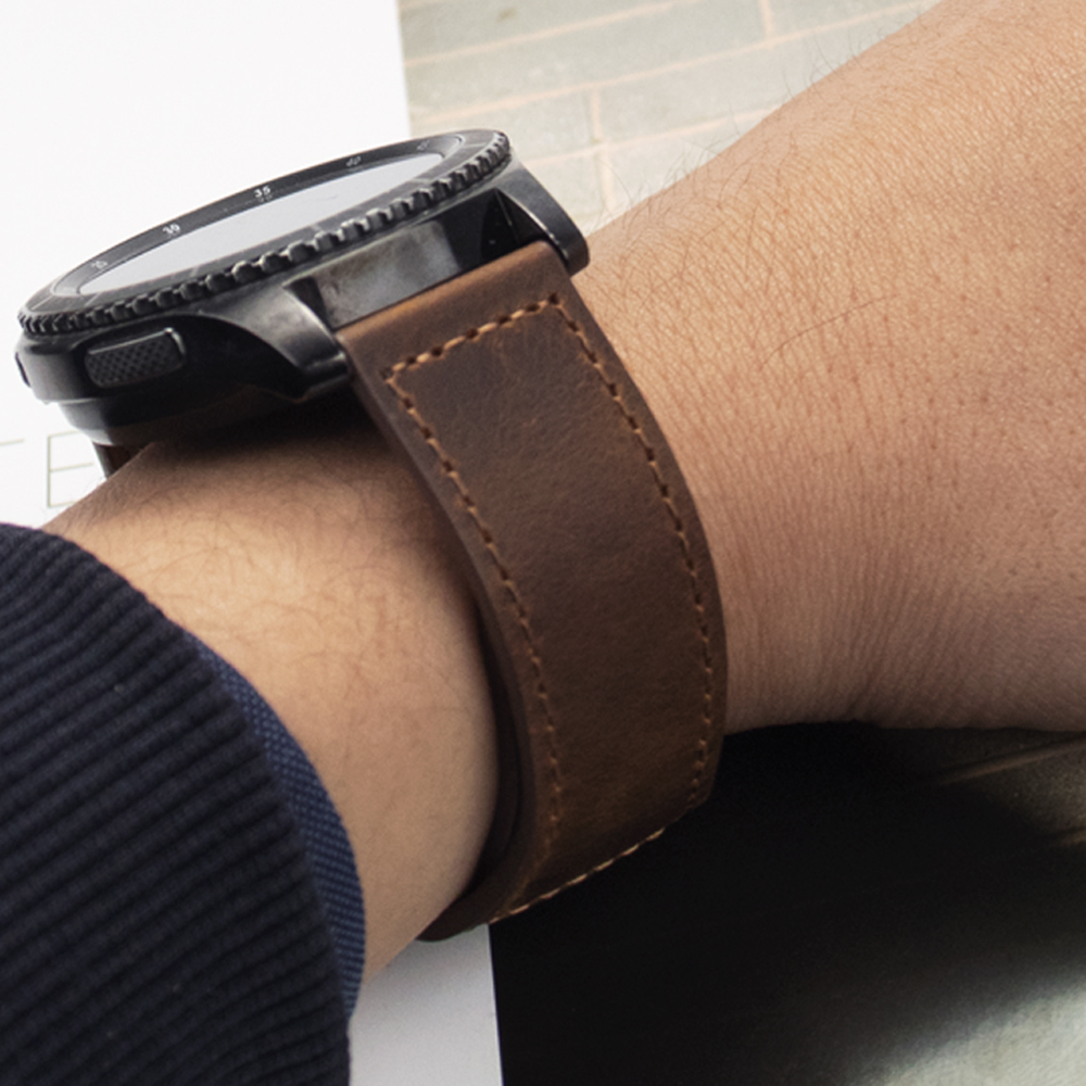 20mm 22mm Genuine Leather Watc - Smartwatch Accessories Shop incelemesi ve fiyatı