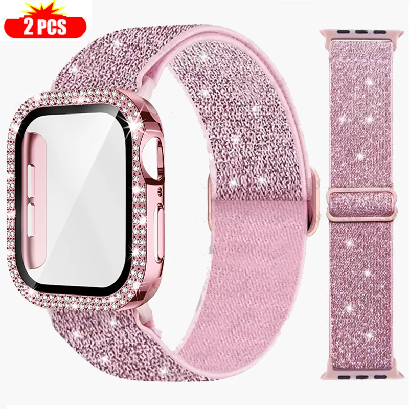 Band+Case for Apple Watch 45mm - Smartwatch Watch Accessories For Women incelemesi ve fiyatı