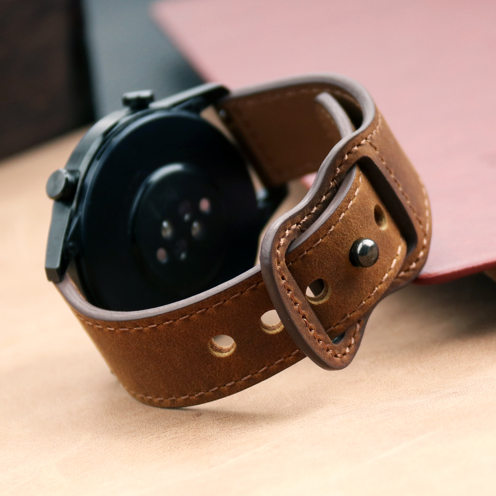 22mm Band Genuine Leather Watc - Smartwatch Accessories Shop incelemesi ve fiyatı