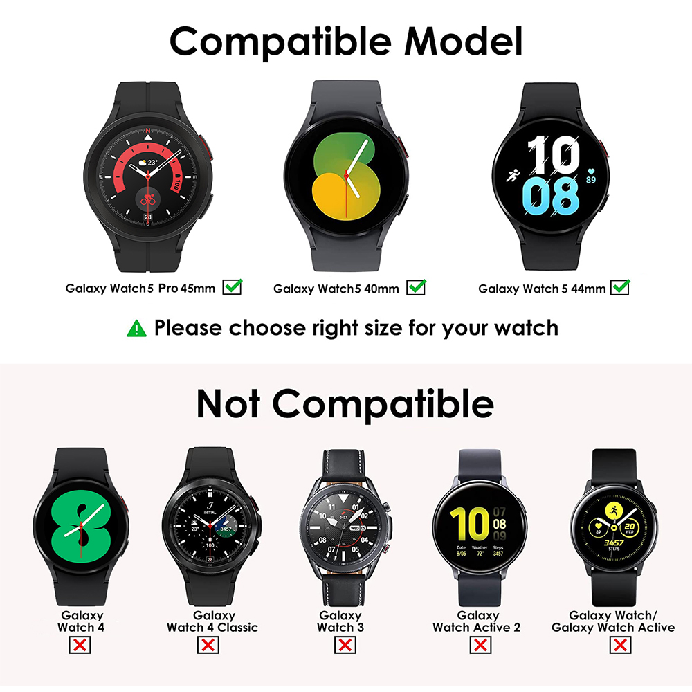 Cover+Tempered Glass for Samsu - Accessories For Galaxy Watch 5 incelemesi ve fiyatı