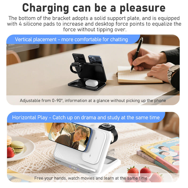 4 in 1 Dual Phone Wireless Cha - Smartwatch Ac incelemesi ve fiyatı