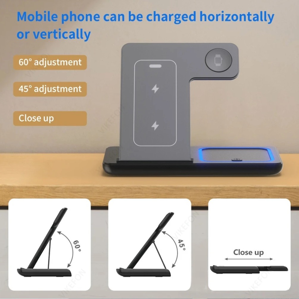 Foldable 3 in 1 Wireless Charg - Watch Charging Dock incelemesi ve fiyatı