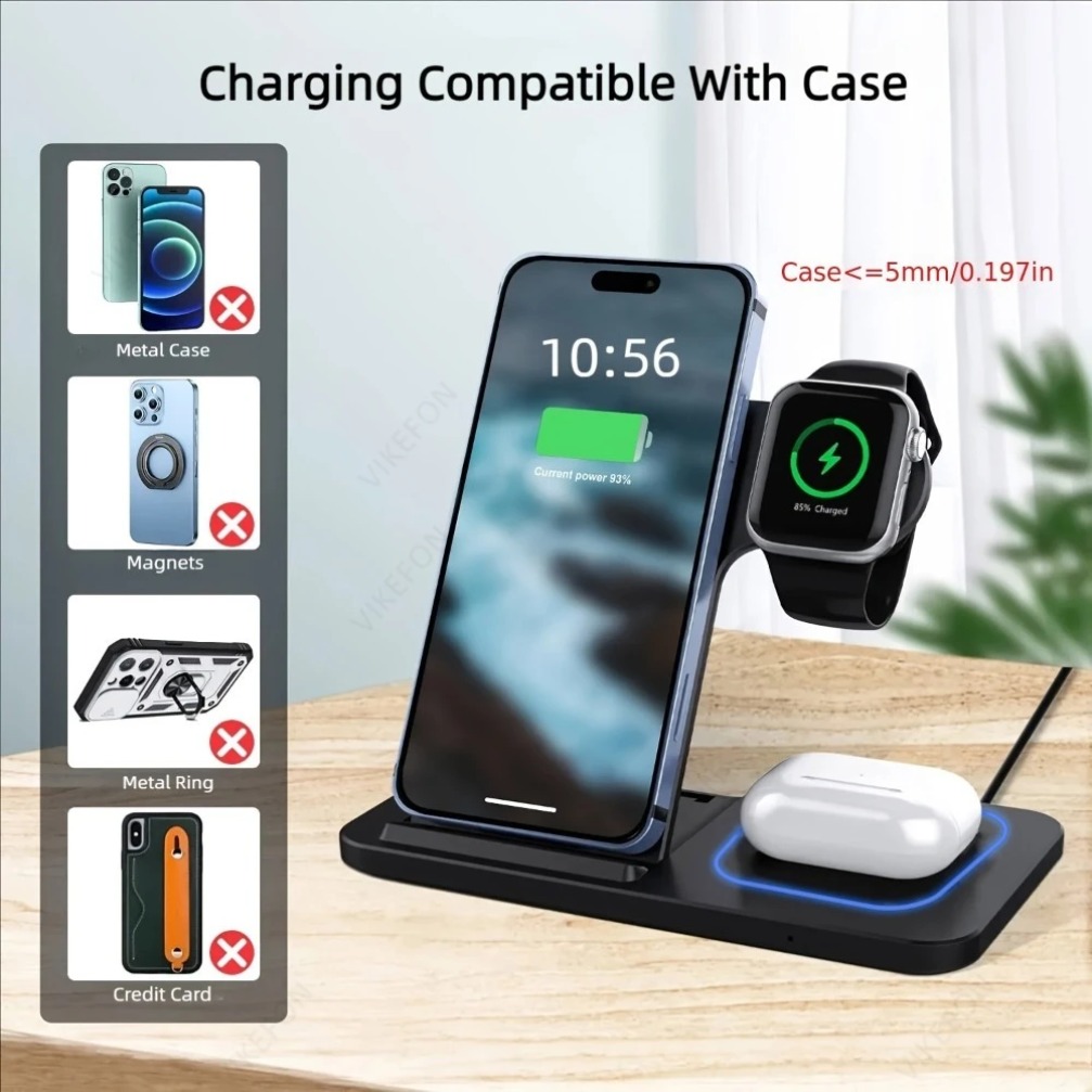 Foldable 3 in 1 Wireless Charg - Watch Charging Dock incelemesi ve fiyatı