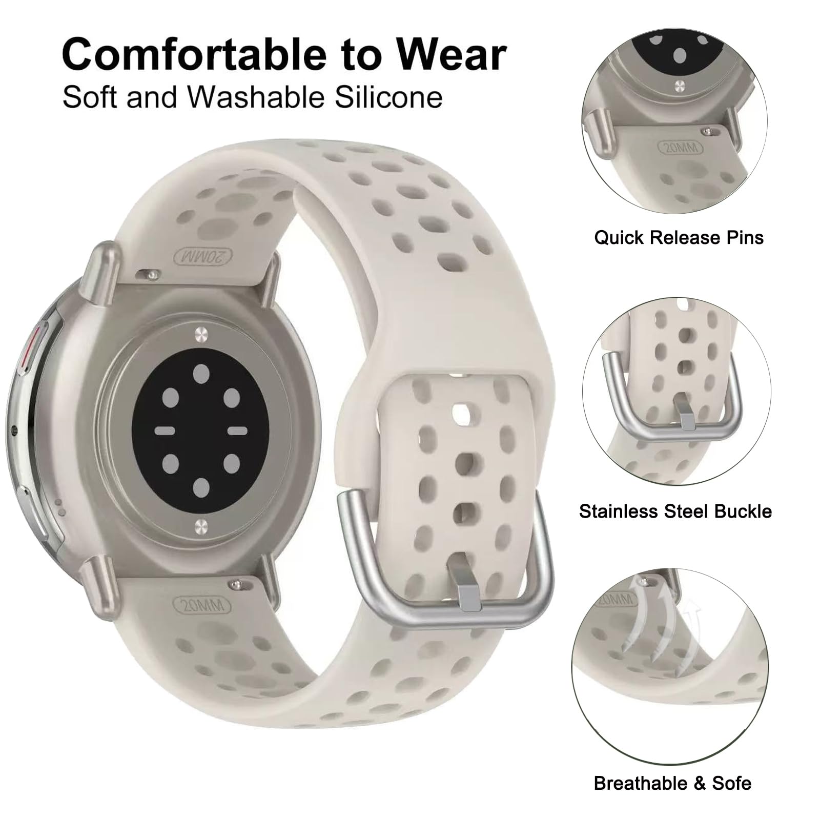 20mm Strap For Amazfit active  - Titan Smartwatch Accessories incelemesi ve fiyatı