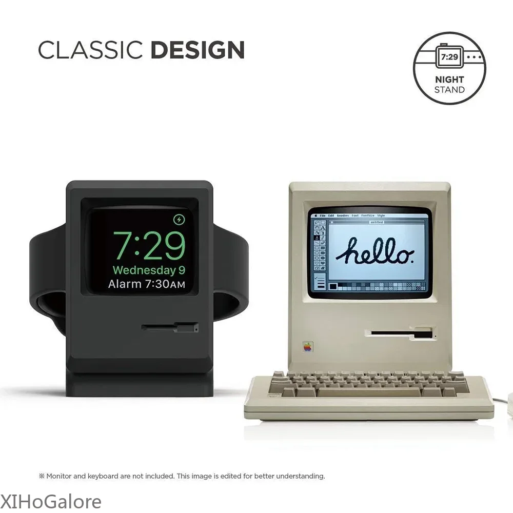 Retro Computer Pattern Silicon - Watch Charging Dock incelemesi ve fiyatı
