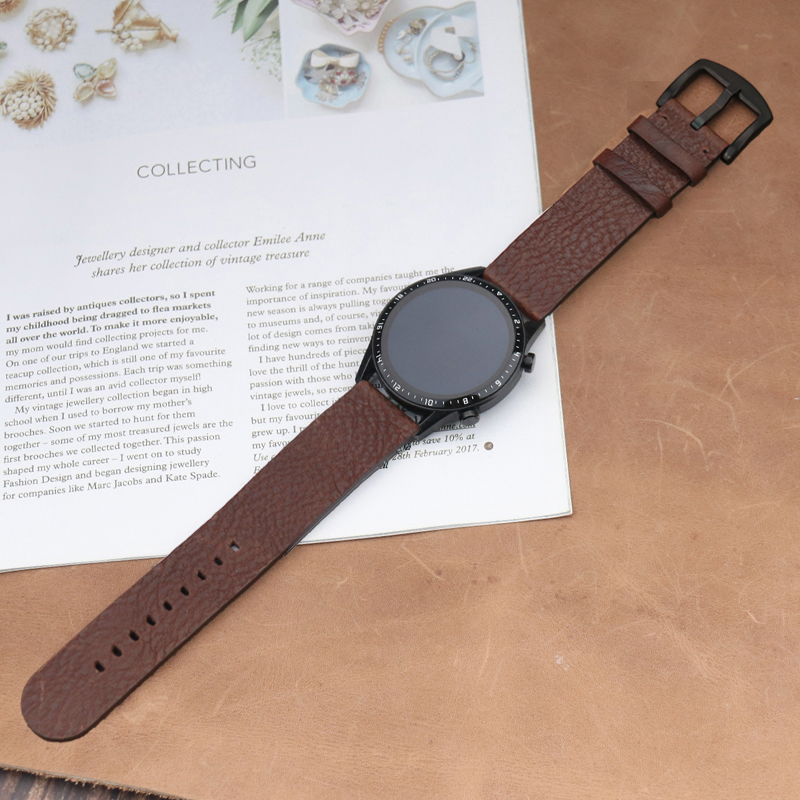 Italian Calfskinl 22mm Watch S - Smartwatch Accessories Shop incelemesi ve fiyatı