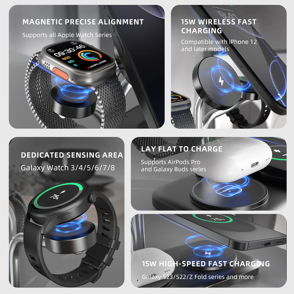 5 IN 1 Magnetic Wireless Charg - Smartwatch Ac incelemesi ve fiyatı