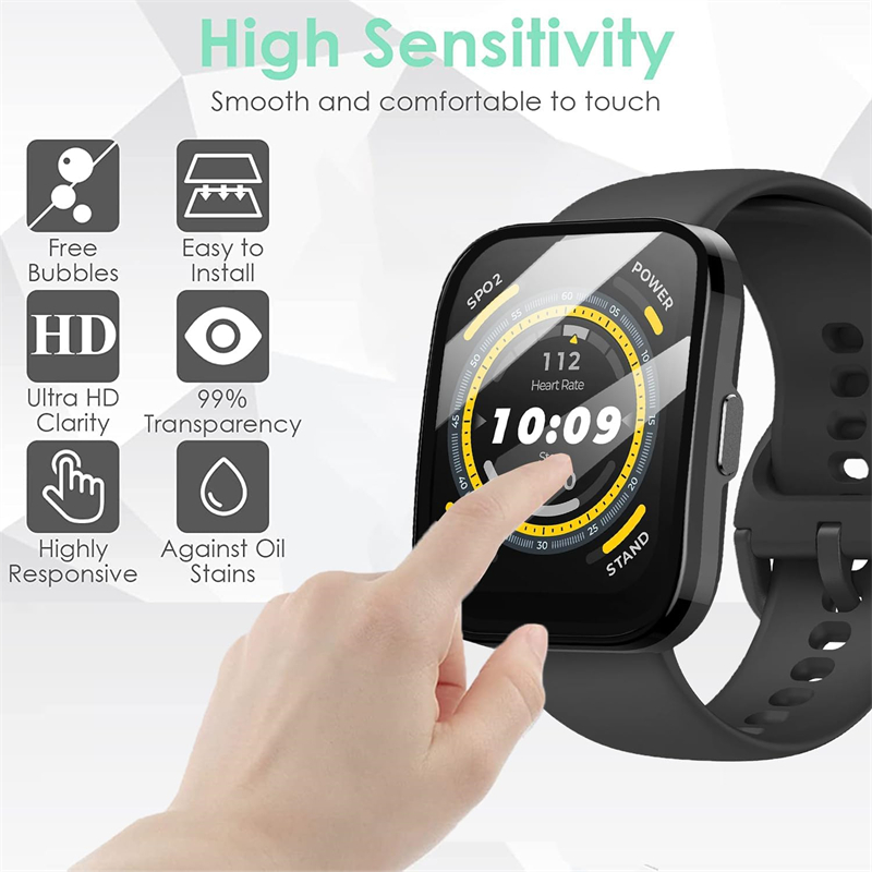 1-5Pcs Screen Protector For Am - Amazfit Smartwatch Accessories incelemesi ve fiyatı